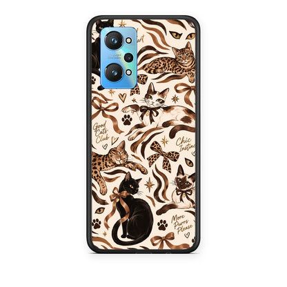Θήκη Realme GT Neo 3T Wild Cats and Animal Print Collage από τη Smartfits με σχέδιο στο πίσω μέρος και μαύρο περίβλημα | Realme GT Neo 3T Wild Cats and Animal Print Collage case with colorful back and black bezels