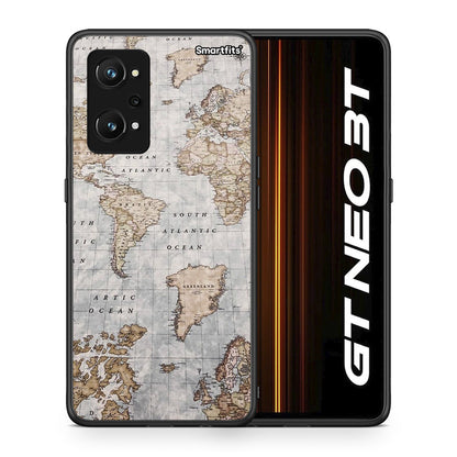 World Map - Realme GT Neo 3T θήκη
