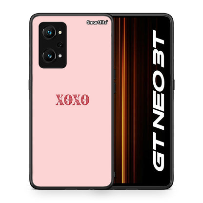 Θήκη Realme GT Neo 3T XOXO Love από τη Smartfits με σχέδιο στο πίσω μέρος και μαύρο περίβλημα | Realme GT Neo 3T XOXO Love case with colorful back and black bezels