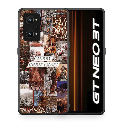 Θήκη Realme GT Neo 3T Xmas Collage από τη Smartfits με σχέδιο στο πίσω μέρος και μαύρο περίβλημα | Realme GT Neo 3T Xmas Collage case with colorful back and black bezels