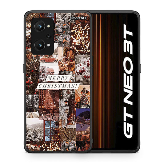 Θήκη Realme GT Neo 3T Xmas Collage από τη Smartfits με σχέδιο στο πίσω μέρος και μαύρο περίβλημα | Realme GT Neo 3T Xmas Collage case with colorful back and black bezels