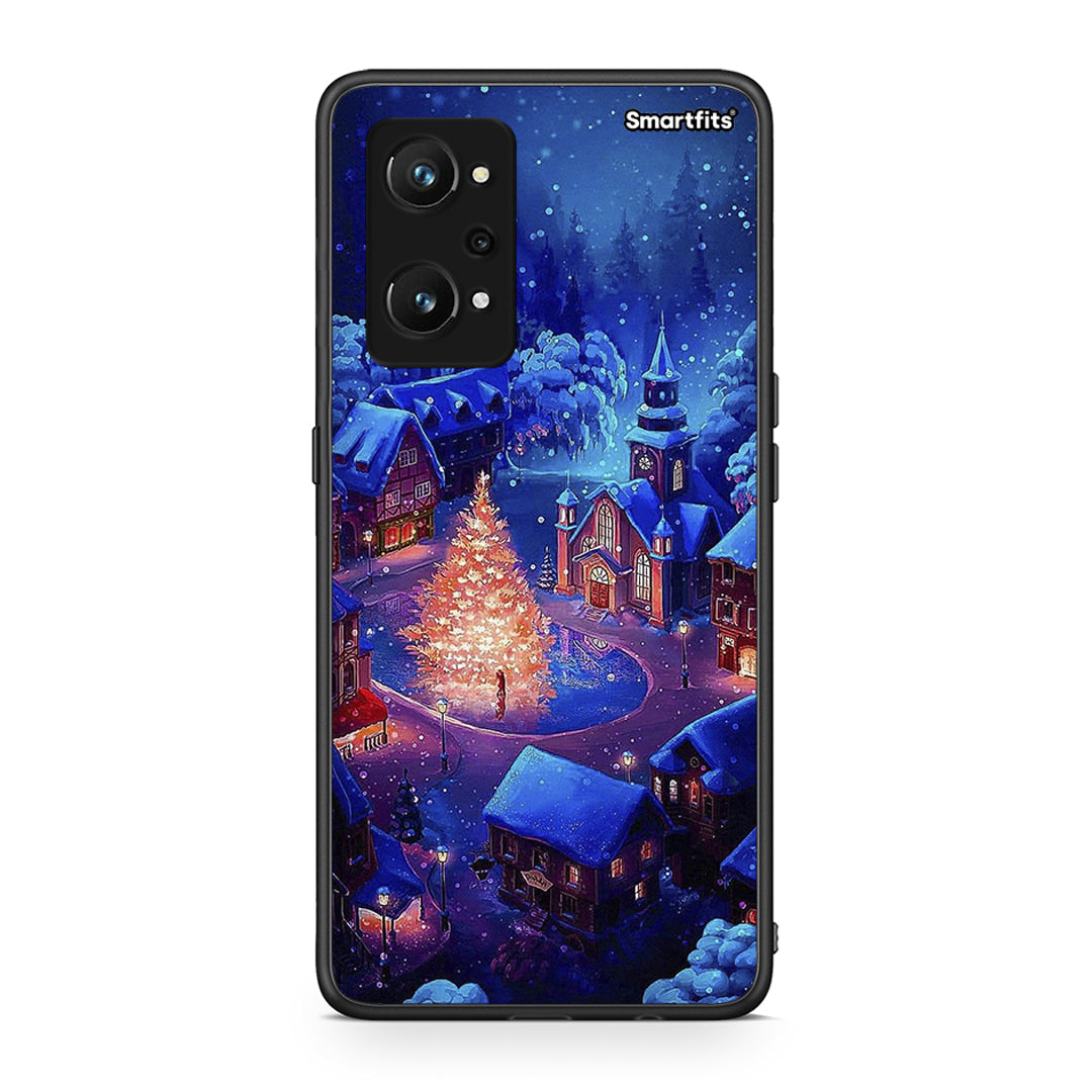 Realme GT Neo 3T Xmas Village θήκη από τη Smartfits με σχέδιο στο πίσω μέρος και μαύρο περίβλημα | Smartphone case with colorful back and black bezels by Smartfits