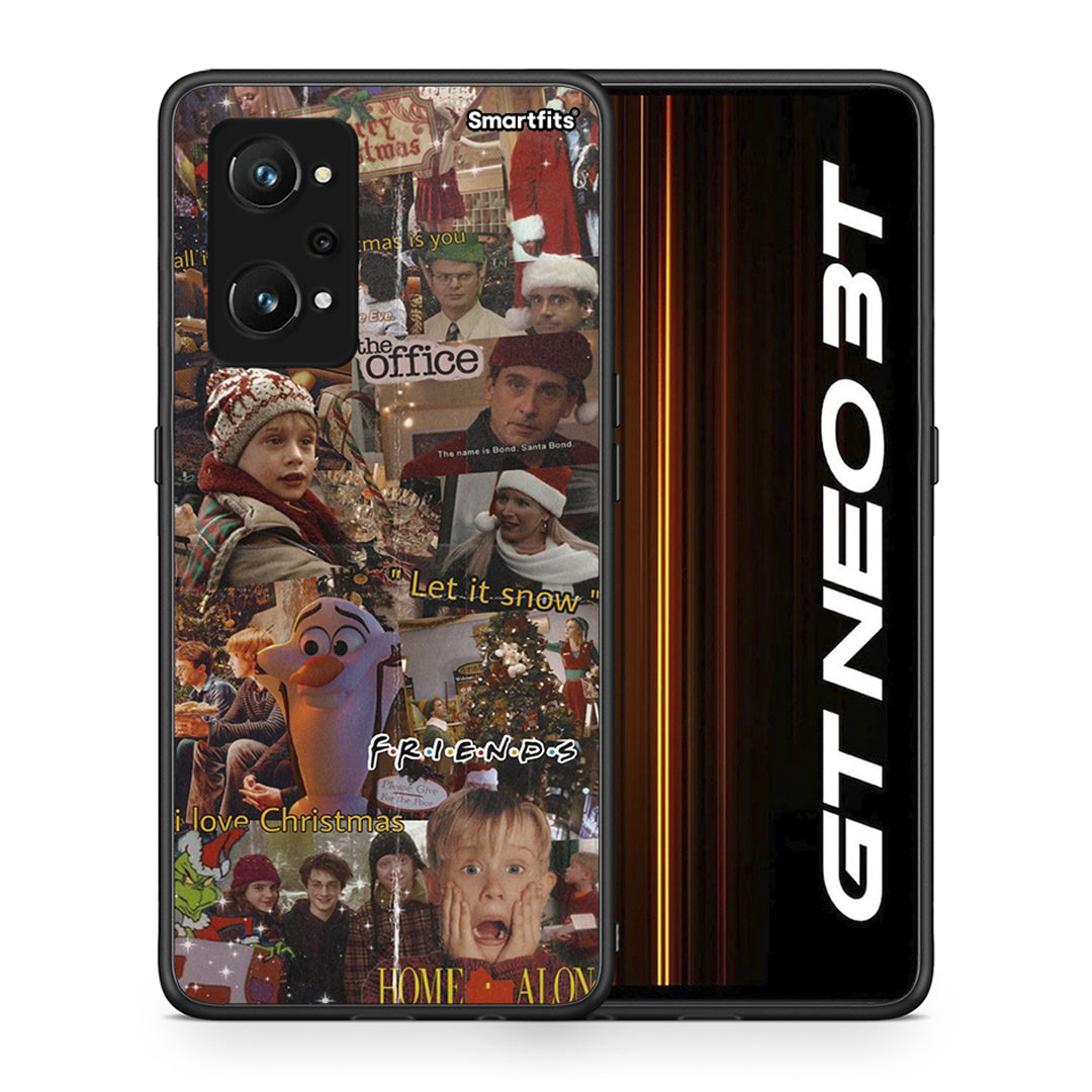 Θήκη Realme GT Neo 3T Xmas Wishes από τη Smartfits με σχέδιο στο πίσω μέρος και μαύρο περίβλημα | Realme GT Neo 3T Xmas Wishes case with colorful back and black bezels