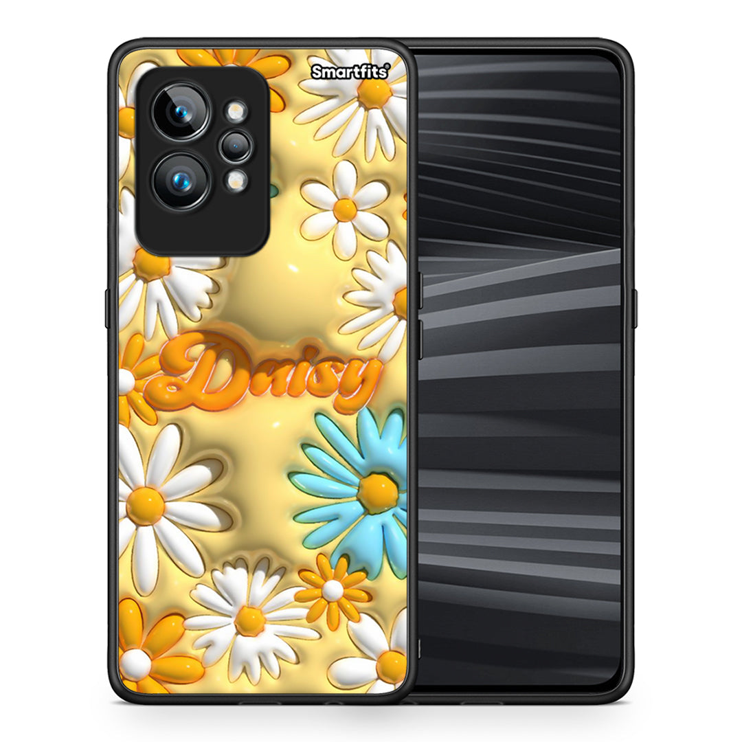 Θήκη Realme GT2 Bubble Daisies από τη Smartfits με σχέδιο στο πίσω μέρος και μαύρο περίβλημα | Realme GT2 Bubble Daisies Case with Colorful Back and Black Bezels