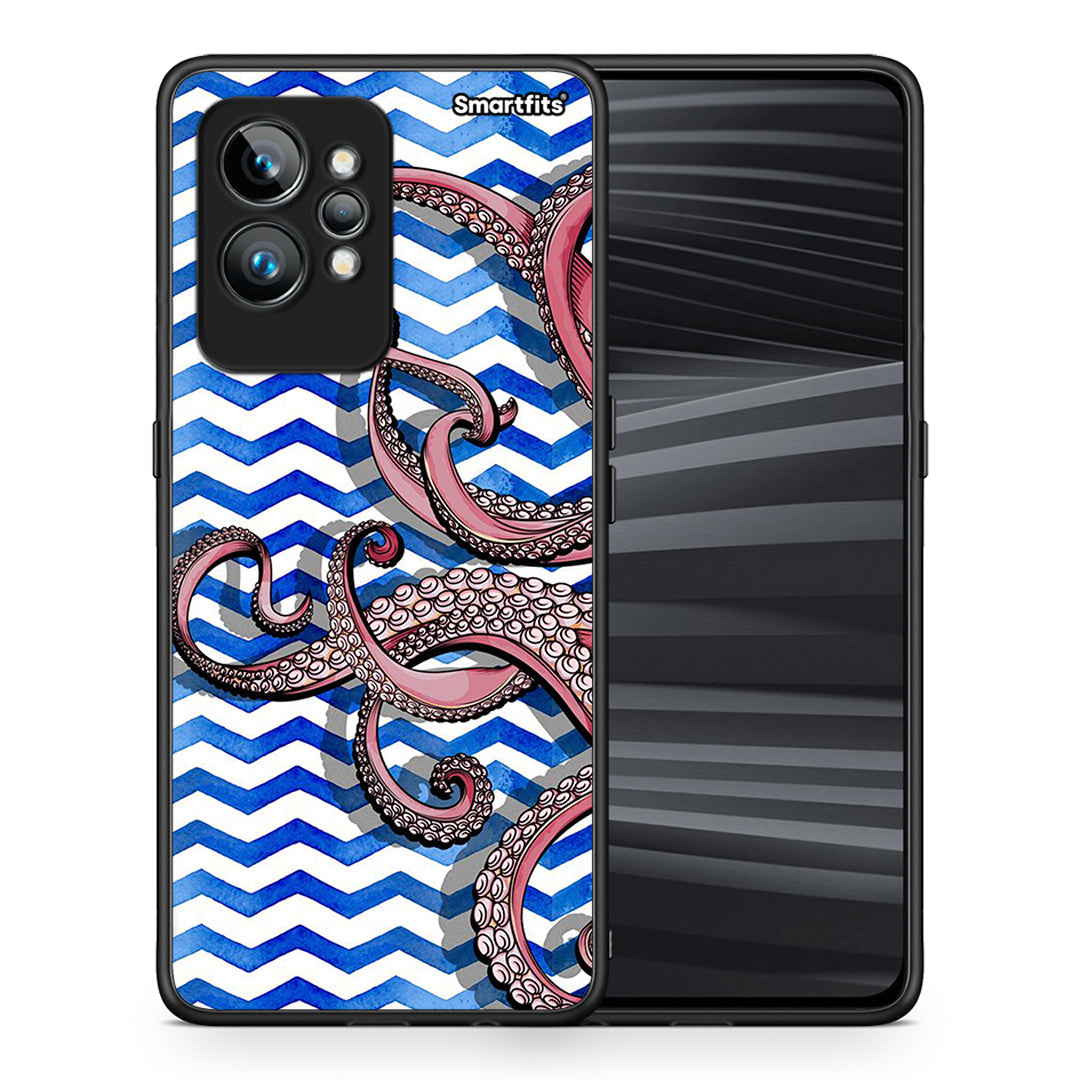 Θήκη Realme GT2 Chevron Devilfish από τη Smartfits με σχέδιο στο πίσω μέρος και μαύρο περίβλημα | Realme GT2 Chevron Devilfish Case with Colorful Back and Black Bezels