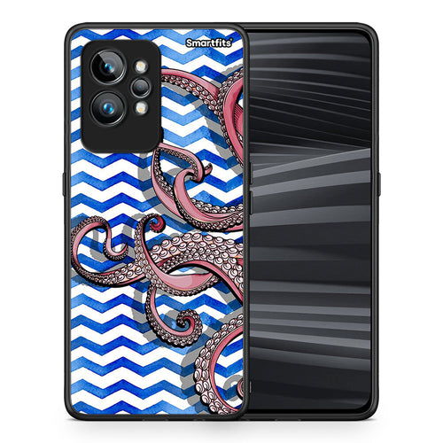 Θήκη Realme GT2 Chevron Devilfish από τη Smartfits με σχέδιο στο πίσω μέρος και μαύρο περίβλημα | Realme GT2 Chevron Devilfish Case with Colorful Back and Black Bezels