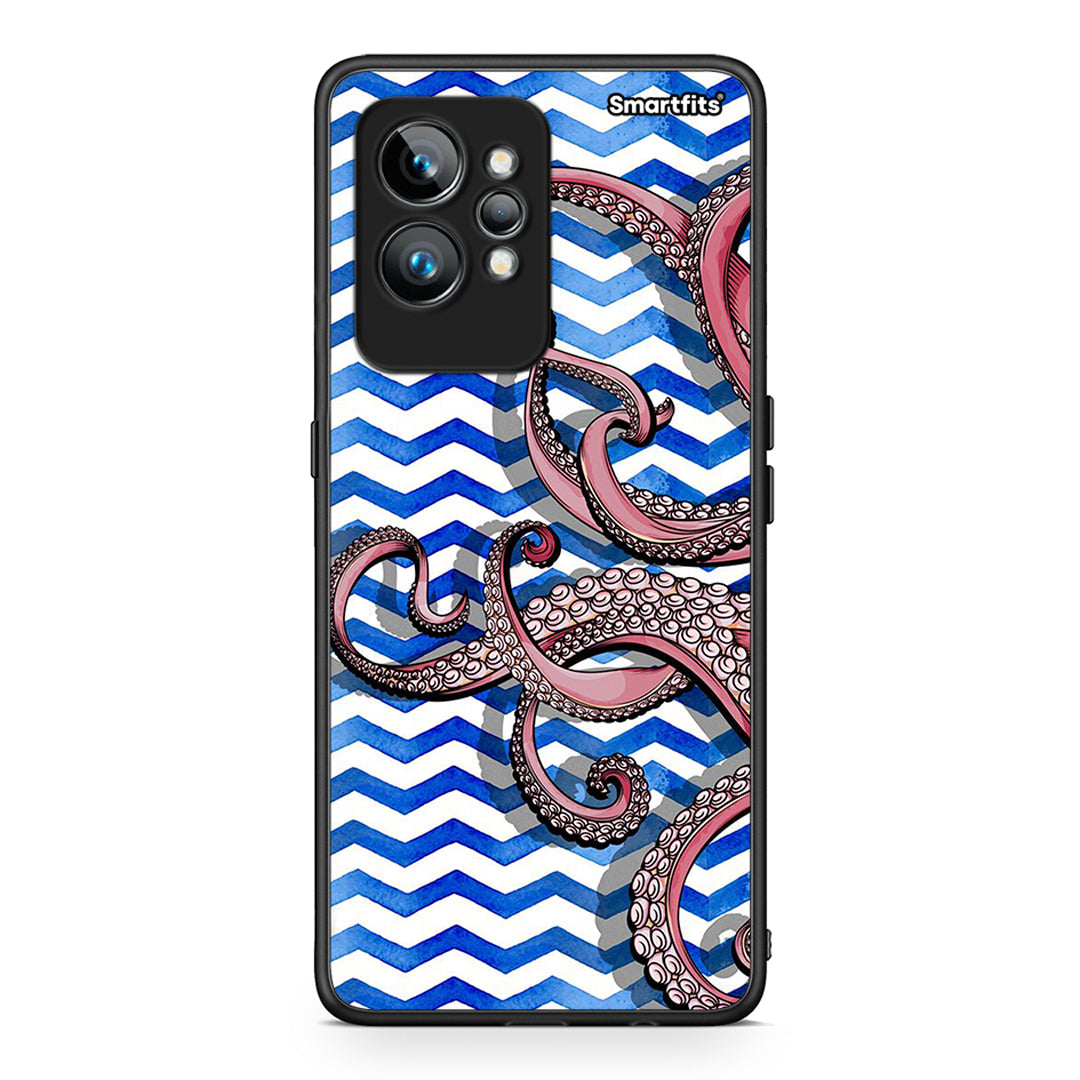 Θήκη Realme GT2 Chevron Devilfish από τη Smartfits με σχέδιο στο πίσω μέρος και μαύρο περίβλημα | Realme GT2 Chevron Devilfish Case with Colorful Back and Black Bezels
