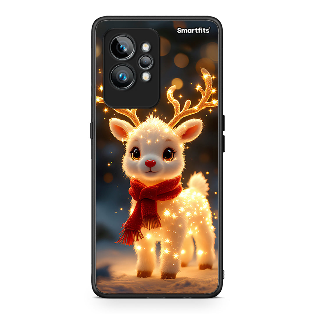 Θήκη Realme GT2 Pro Christmas Cutie από τη Smartfits με σχέδιο στο πίσω μέρος και μαύρο περίβλημα | Realme GT2 Pro Christmas Cutie Case with Colorful Back and Black Bezels