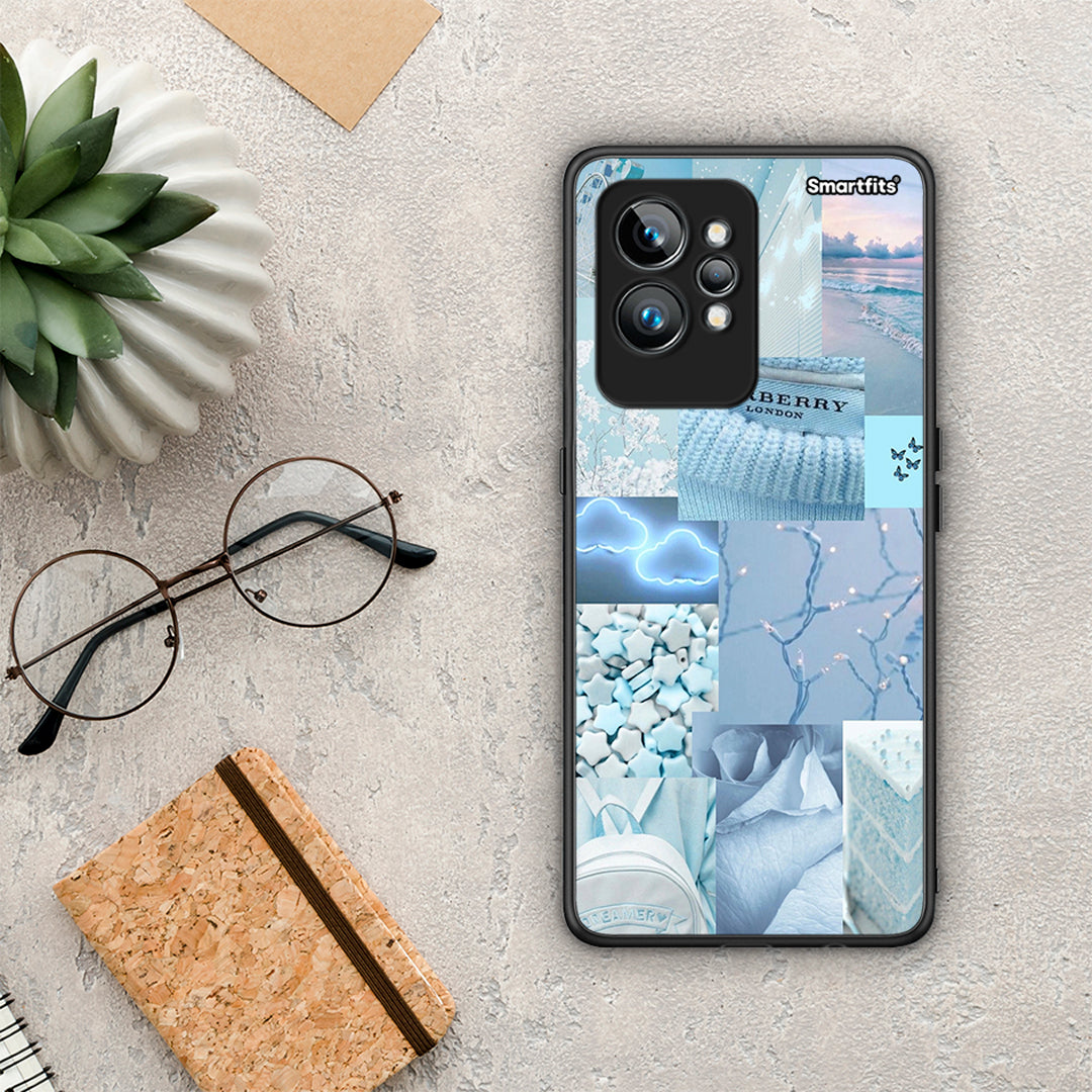 Θήκη Realme GT2 Ciel Aesthetic Collage από τη Smartfits με σχέδιο στο πίσω μέρος και μαύρο περίβλημα | Realme GT2 Ciel Aesthetic Collage Case with Colorful Back and Black Bezels