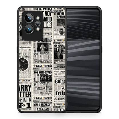 Θήκη Realme GT2 Harry Paper από τη Smartfits με σχέδιο στο πίσω μέρος και μαύρο περίβλημα | Realme GT2 Harry Paper Case with Colorful Back and Black Bezels