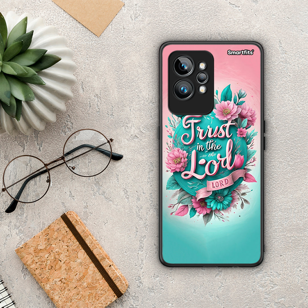 Θήκη Realme GT2 Lord Trust από τη Smartfits με σχέδιο στο πίσω μέρος και μαύρο περίβλημα | Realme GT2 Lord Trust Case with Colorful Back and Black Bezels
