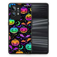 Thumbnail for Θήκη Realme GT2 Pro Neon Halloween από τη Smartfits με σχέδιο στο πίσω μέρος και μαύρο περίβλημα | Realme GT2 Pro Neon Halloween Case with Colorful Back and Black Bezels