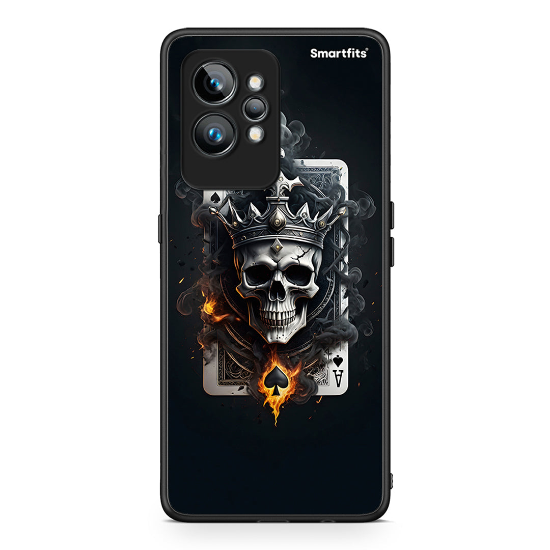Θήκη Realme GT2 Skull King Ace από τη Smartfits με σχέδιο στο πίσω μέρος και μαύρο περίβλημα | Realme GT2 Skull King Ace Case with Colorful Back and Black Bezels