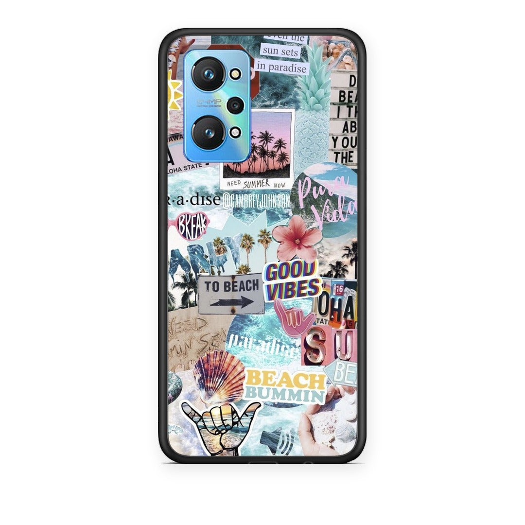 Θήκη Realme GT2 Summer Vibes από τη Smartfits με σχέδιο στο πίσω μέρος και μαύρο περίβλημα | Realme GT2 Summer Vibes case with colorful back and black bezels