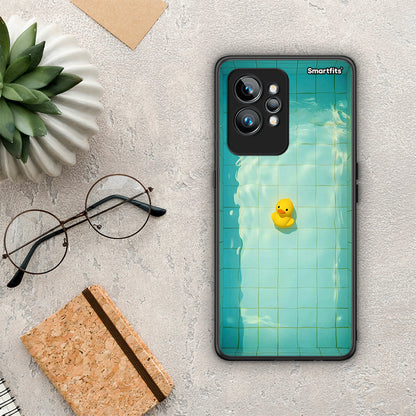 Θήκη Realme GT2 Yellow Duck από τη Smartfits με σχέδιο στο πίσω μέρος και μαύρο περίβλημα | Realme GT2 Yellow Duck Case with Colorful Back and Black Bezels