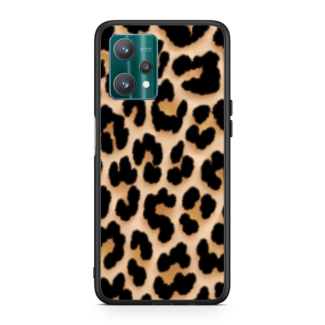 Θήκη Realme 9 Pro Leopard Print Tan Large από τη Smartfits με σχέδιο στο πίσω μέρος και μαύρο περίβλημα | Realme 9 Pro Leopard Print Tan Large case with colorful back and black bezels