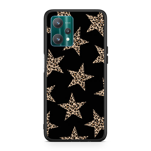 Θήκη Realme 9 Pro Leopard Stars on Black από τη Smartfits με σχέδιο στο πίσω μέρος και μαύρο περίβλημα | Realme 9 Pro Leopard Stars on Black case with colorful back and black bezels