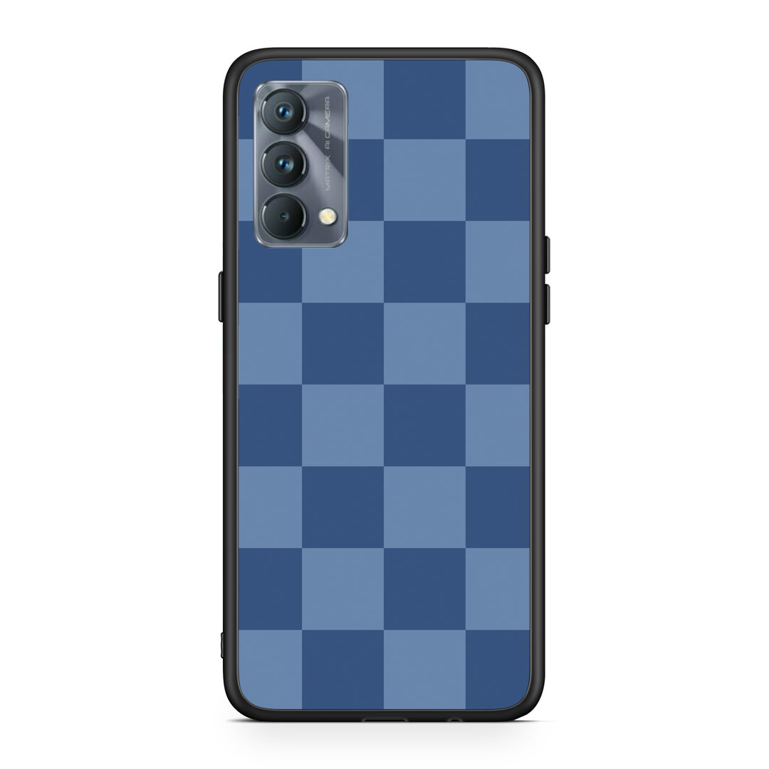 Θήκη Realme GT Master Denim Blue Checkerboard από τη Smartfits με σχέδιο στο πίσω μέρος και μαύρο περίβλημα | Realme GT Master Denim Blue Checkerboard case with colorful back and black bezels