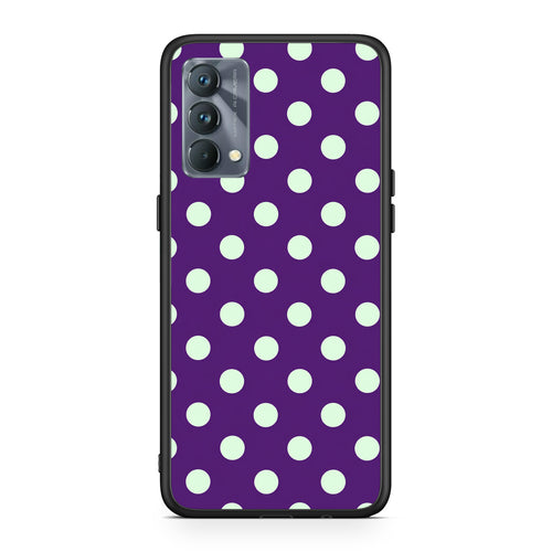 Θήκη Realme GT Master Mint Polka Dots on Purple από τη Smartfits με σχέδιο στο πίσω μέρος και μαύρο περίβλημα | Realme GT Master Mint Polka Dots on Purple case with colorful back and black bezels