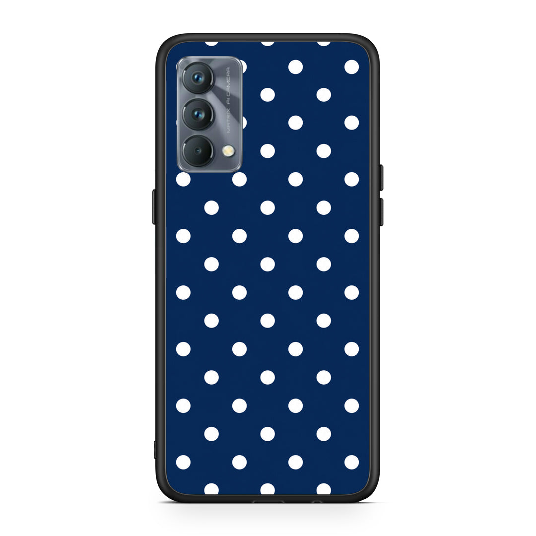 Θήκη Realme GT Master White Small Polka Dots on Navy από τη Smartfits με σχέδιο στο πίσω μέρος και μαύρο περίβλημα | Realme GT Master White Small Polka Dots on Navy case with colorful back and black bezels