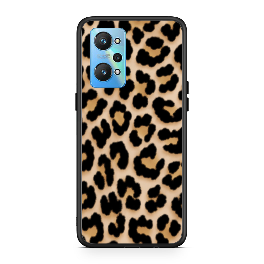 Θήκη Realme GT2 Leopard Print Tan Small από τη Smartfits με σχέδιο στο πίσω μέρος και μαύρο περίβλημα | Realme GT2 Leopard Print Tan Small case with colorful back and black bezels
