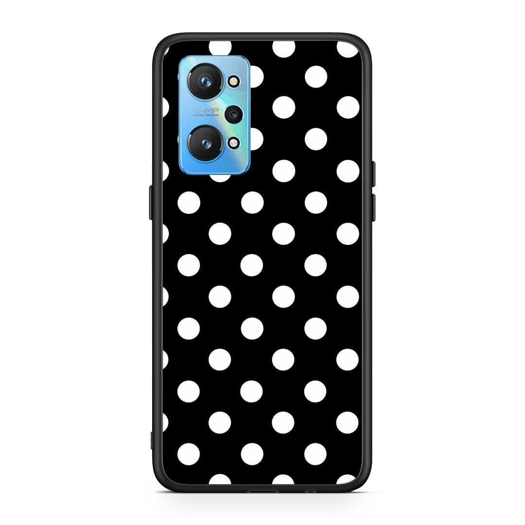 Θήκη Realme GT2 White Polka Dots on Black από τη Smartfits με σχέδιο στο πίσω μέρος και μαύρο περίβλημα | Realme GT2 White Polka Dots on Black case with colorful back and black bezels