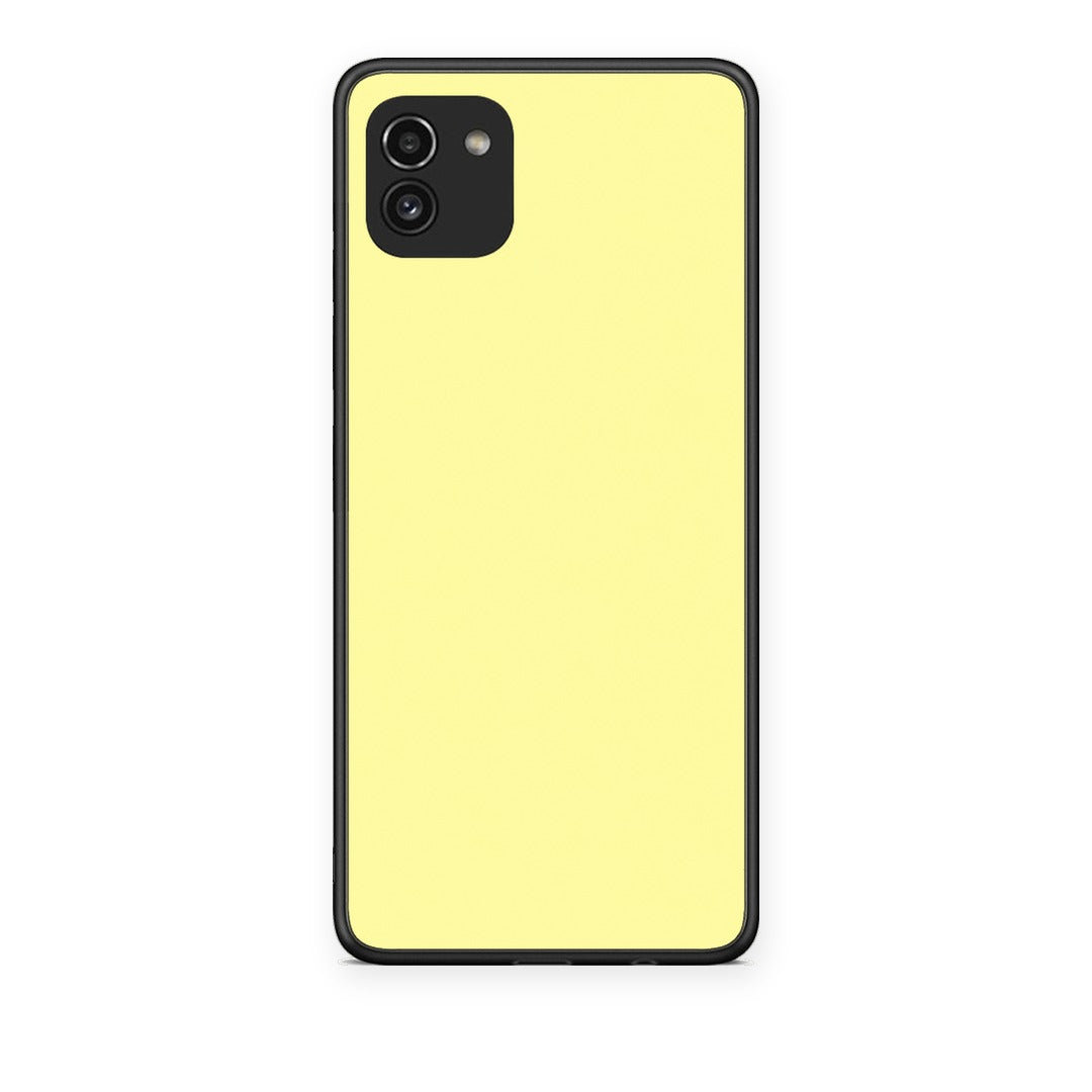 Θήκη Samsung Galaxy A03 Butter Yellow από τη Smartfits με σχέδιο στο πίσω μέρος και μαύρο περίβλημα | Samsung Galaxy A03 Butter Yellow case with colorful back and black bezels