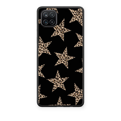 Θήκη Samsung Galaxy A12 Leopard Stars on Black από τη Smartfits με σχέδιο στο πίσω μέρος και μαύρο περίβλημα | Samsung Galaxy A12 Leopard Stars on Black case with colorful back and black bezels