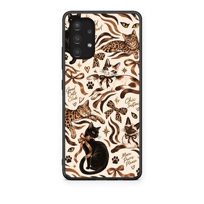Θήκη Samsung Galaxy A13 4G Wild Cats and Animal Print Collage από τη Smartfits με σχέδιο στο πίσω μέρος και μαύρο περίβλημα | Samsung Galaxy A13 4G Wild Cats and Animal Print Collage case with colorful back and black bezels