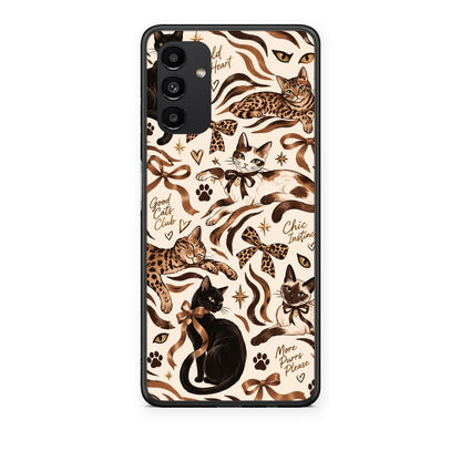 Θήκη Samsung Galaxy A13 5G Wild Cats and Animal Print Collage από τη Smartfits με σχέδιο στο πίσω μέρος και μαύρο περίβλημα | Samsung Galaxy A13 5G Wild Cats and Animal Print Collage case with colorful back and black bezels