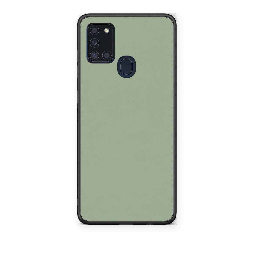 Θήκη Samsung Galaxy A21s Sage Green από τη Smartfits με σχέδιο στο πίσω μέρος και μαύρο περίβλημα | Samsung Galaxy A21s Sage Green case with colorful back and black bezels