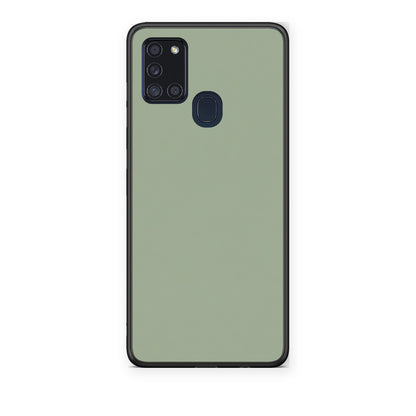 Θήκη Samsung Galaxy A21s Sage Green από τη Smartfits με σχέδιο στο πίσω μέρος και μαύρο περίβλημα | Samsung Galaxy A21s Sage Green case with colorful back and black bezels