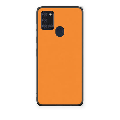 Θήκη Samsung Galaxy A21s Tangerine Orange από τη Smartfits με σχέδιο στο πίσω μέρος και μαύρο περίβλημα | Samsung Galaxy A21s Tangerine Orange case with colorful back and black bezels