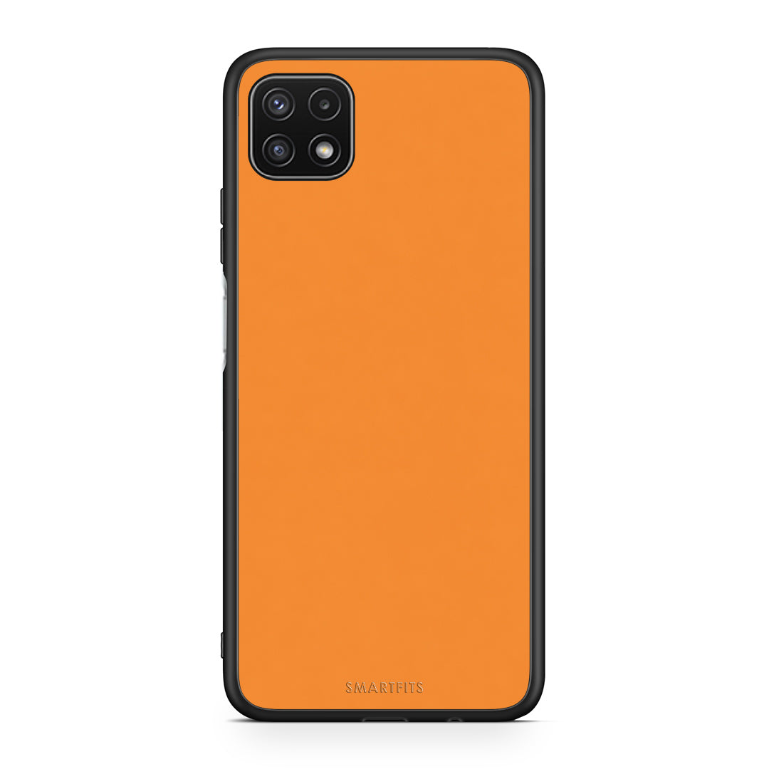Θήκη Samsung Galaxy A22 5G Tangerine Orange από τη Smartfits με σχέδιο στο πίσω μέρος και μαύρο περίβλημα | Samsung Galaxy A22 5G Tangerine Orange case with colorful back and black bezels