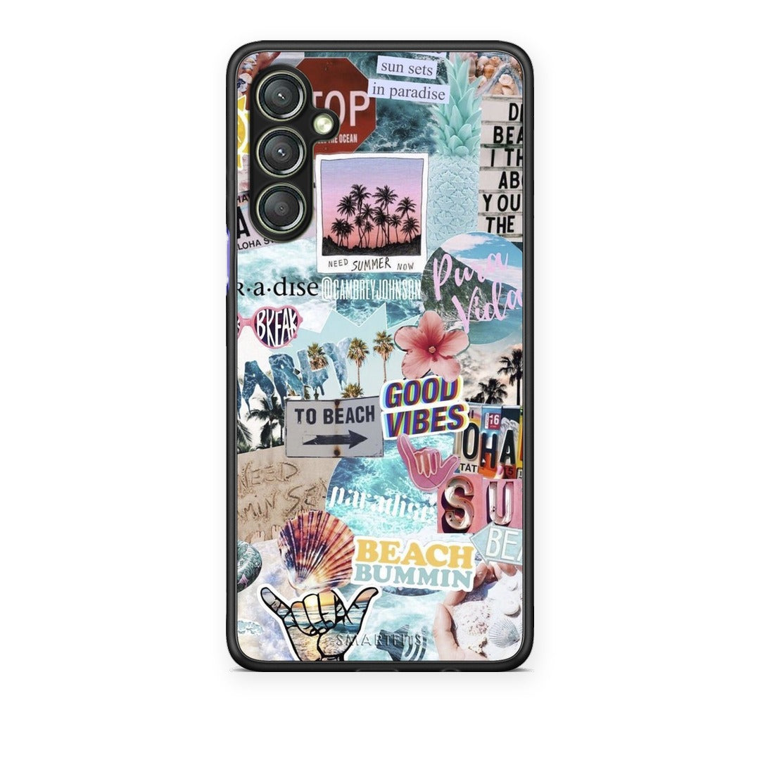 Θήκη Samsung Galaxy A24 4G Summer Vibes από τη Smartfits με σχέδιο στο πίσω μέρος και μαύρο περίβλημα | Samsung Galaxy A24 4G Summer Vibes case with colorful back and black bezels
