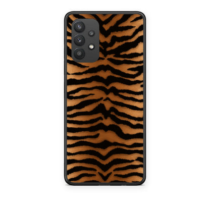 Θήκη Samsung Galaxy A32 4G Tiger Print Orange and Black από τη Smartfits με σχέδιο στο πίσω μέρος και μαύρο περίβλημα | Samsung Galaxy A32 4G Tiger Print Orange and Black case with colorful back and black bezels