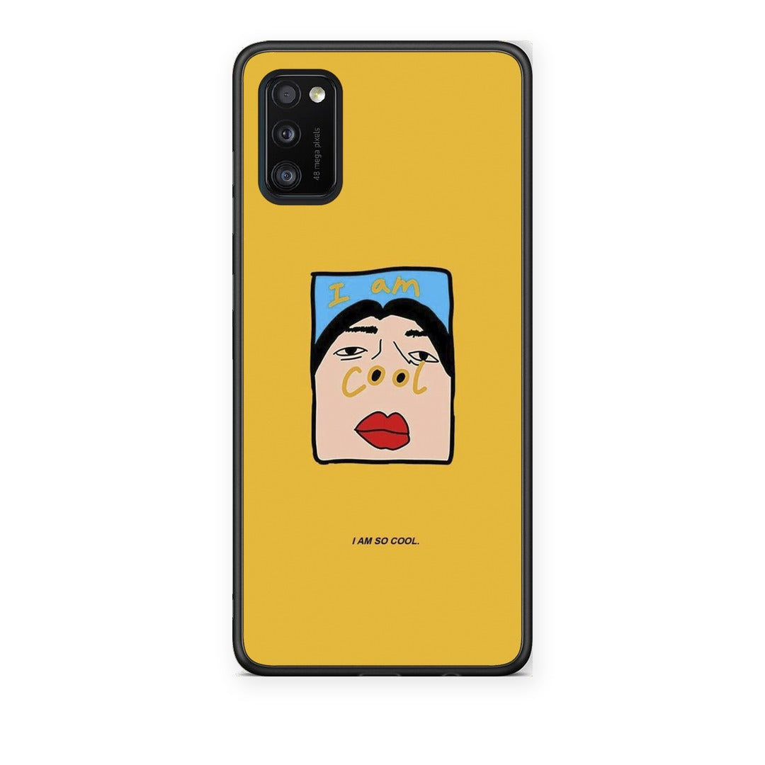 Θήκη Samsung Galaxy A41 So Cool από τη Smartfits με σχέδιο στο πίσω μέρος και μαύρο περίβλημα | Samsung Galaxy A41 So Cool case with colorful back and black bezels