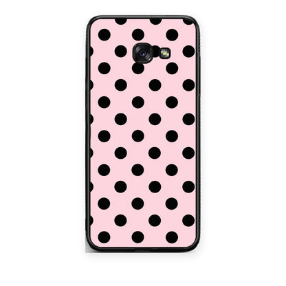 Θήκη Samsung Galaxy A5 2017 Black Polka Dots on Pink από τη Smartfits με σχέδιο στο πίσω μέρος και μαύρο περίβλημα | Samsung Galaxy A5 2017 Black Polka Dots on Pink case with colorful back and black bezels