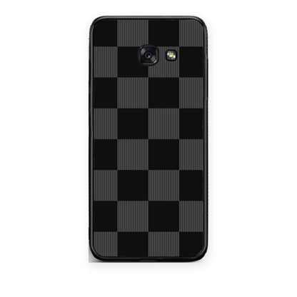 Θήκη Samsung Galaxy A5 2017 Black and Charcoal Striped Checks από τη Smartfits με σχέδιο στο πίσω μέρος και μαύρο περίβλημα | Samsung Galaxy A5 2017 Black and Charcoal Striped Checks case with colorful back and black bezels