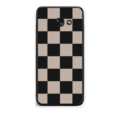 Θήκη Samsung Galaxy A5 2017 Black and Taupe Striped Checks από τη Smartfits με σχέδιο στο πίσω μέρος και μαύρο περίβλημα | Samsung Galaxy A5 2017 Black and Taupe Striped Checks case with colorful back and black bezels
