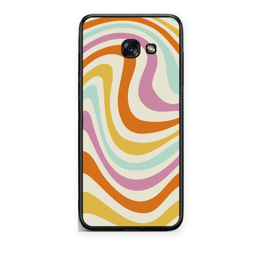 Θήκη Samsung Galaxy A5 2017 Colourful Waves από τη Smartfits με σχέδιο στο πίσω μέρος και μαύρο περίβλημα | Samsung Galaxy A5 2017 Colourful Waves case with colorful back and black bezels