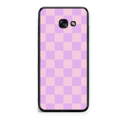 Θήκη Samsung Galaxy A5 2017 Lavender and Pink Checkerboard από τη Smartfits με σχέδιο στο πίσω μέρος και μαύρο περίβλημα | Samsung Galaxy A5 2017 Lavender and Pink Checkerboard case with colorful back and black bezels