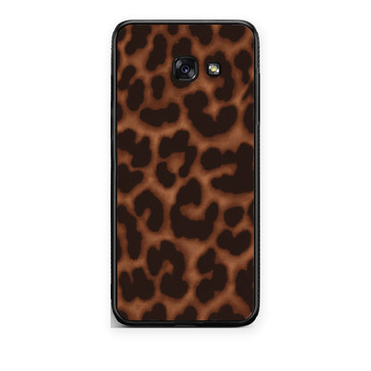 Θήκη Samsung Galaxy A5 2017 Leopard Print Dark Brown από τη Smartfits με σχέδιο στο πίσω μέρος και μαύρο περίβλημα | Samsung Galaxy A5 2017 Leopard Print Dark Brown case with colorful back and black bezels