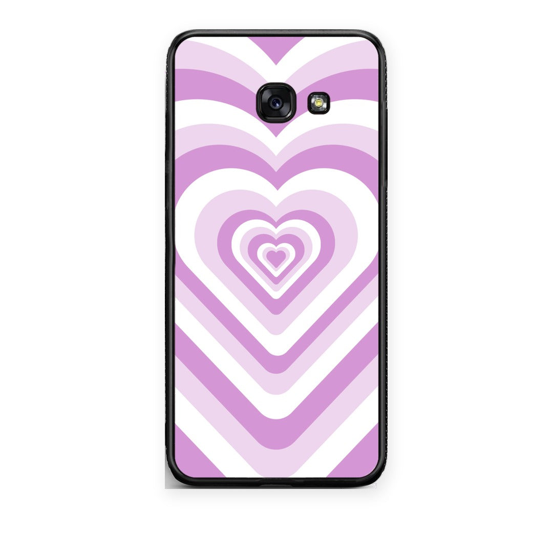 Θήκη Samsung Galaxy A5 2017 Lilac Hearts από τη Smartfits με σχέδιο στο πίσω μέρος και μαύρο περίβλημα | Samsung Galaxy A5 2017 Lilac Hearts case with colorful back and black bezels
