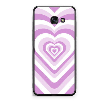 Θήκη Samsung Galaxy A5 2017 Lilac Hearts από τη Smartfits με σχέδιο στο πίσω μέρος και μαύρο περίβλημα | Samsung Galaxy A5 2017 Lilac Hearts case with colorful back and black bezels