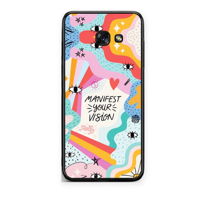Θήκη Samsung Galaxy A5 2017 Manifest Your Vision από τη Smartfits με σχέδιο στο πίσω μέρος και μαύρο περίβλημα | Samsung Galaxy A5 2017 Manifest Your Vision case with colorful back and black bezels