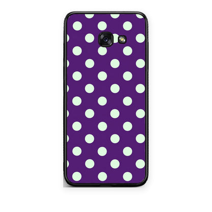 Θήκη Samsung Galaxy A5 2017 Mint Polka Dots on Purple από τη Smartfits με σχέδιο στο πίσω μέρος και μαύρο περίβλημα | Samsung Galaxy A5 2017 Mint Polka Dots on Purple case with colorful back and black bezels