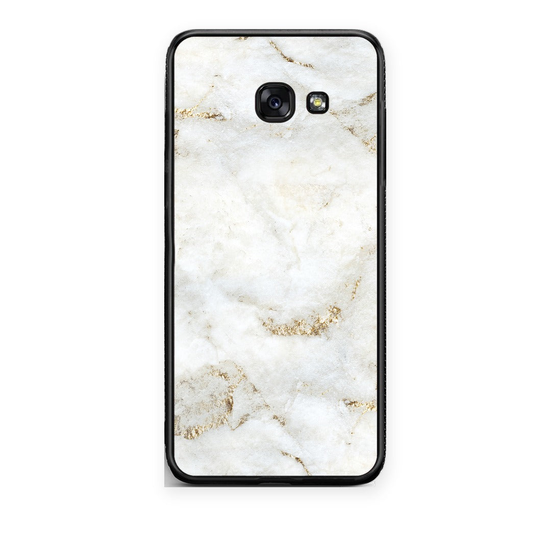 Θήκη Samsung Galaxy A5 2017 White Gold Marble από τη Smartfits με σχέδιο στο πίσω μέρος και μαύρο περίβλημα | Samsung Galaxy A5 2017 White Gold Marble case with colorful back and black bezels