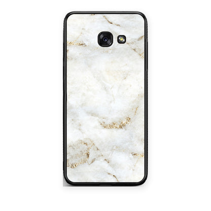Θήκη Samsung Galaxy A5 2017 White Gold Marble από τη Smartfits με σχέδιο στο πίσω μέρος και μαύρο περίβλημα | Samsung Galaxy A5 2017 White Gold Marble case with colorful back and black bezels