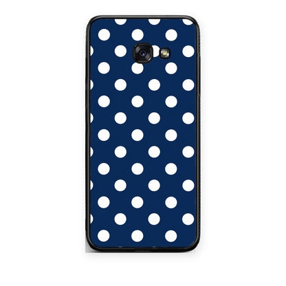 Θήκη Samsung Galaxy A5 2017 White Large Polka Dots on Navy από τη Smartfits με σχέδιο στο πίσω μέρος και μαύρο περίβλημα | Samsung Galaxy A5 2017 White Large Polka Dots on Navy case with colorful back and black bezels